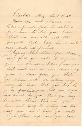 Letter from Agnes Cuddy to John Cuddy