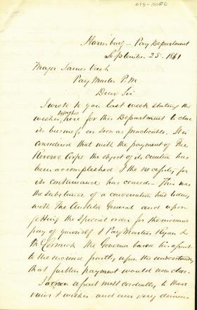 Letter from Henry Maxwell to James Veech