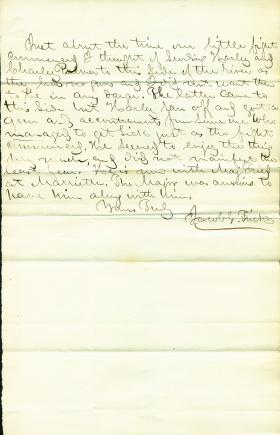 Letter from Jacob Frick to Unknown Recipient