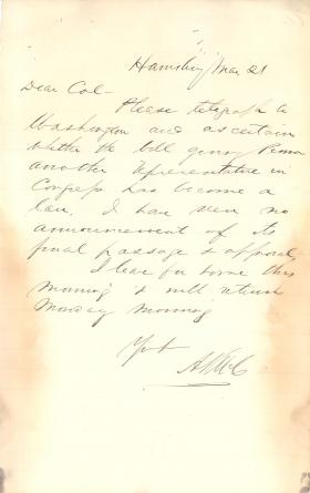 Letters from Alexander McClure to Eli Slifer, 1850-52