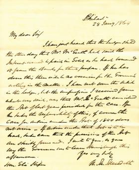 Letters from William Meredith to Eli Slifer