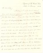 Letter from James Buchanan to Lily Macalester