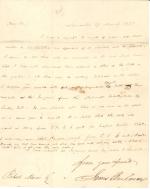 Letter from James Buchanan to Robert Morris