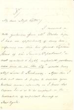 Letter from James Buchanan to Miss Cutts