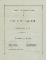 1853 Commencement Program