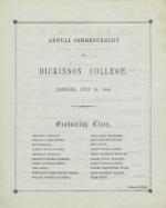 1854 Commencement Program