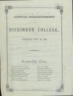 1856 Commencement Program