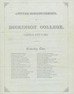1858 Commencement Program