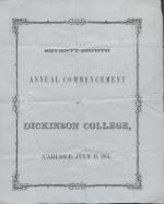 1861 Commencement Program