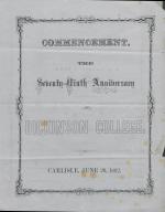 1862 Commencement Program