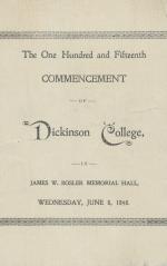 1898 Commencement Program