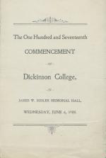 1900 Commencement Program