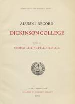 "Alumni Record: Dickinson College," edited by George Reed