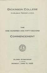 1935 Commencement Program