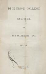 Dickinson College Register for the Academical Year, 1844-45