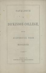 Catalogue of Dickinson College for the Academical Year, 1859-60
