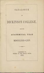 Catalogue of Dickinson College for the Academical Year, 1863-64