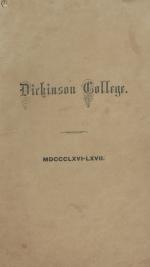 Catalogue of Dickinson College for the Academical Year, 1866-67