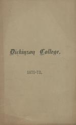 Catalogue of Dickinson College for the Academical Year, 1871-72