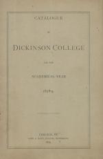 Catalogue of Dickinson College for the Academical Year, 1878-79