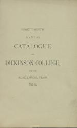 Catalogue of Dickinson College for the Academical Year, 1881-82