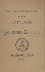 Annual Catalogue of Dickinson College for the Academic Year, 1896-97