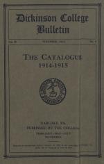 Catalogue of Dickinson College, Annual Session, 1914-15