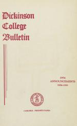 Dickinson College Bulletin, Annual Session, 1954-55