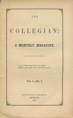 Collegian (Vol. 1, No. 1)