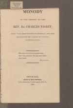 "Monody to the Memory of the Rev. Dr. Charles Nisbet," by Charles Keith