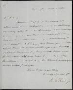 Letter from Roger B. Taney to Robert Oliver
