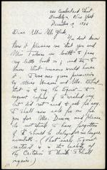 Letter from Marianne Moore to Miss McGlade