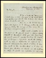 Letter from Richard Rush to A. Dickens