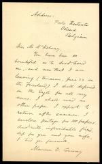 Letter from Moncure Conway to St. Clair M’Kelway