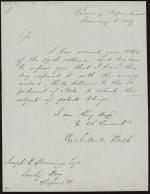 Letter from Richard Rush to Joseph Manning