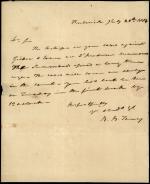 Letter from Roger B. Taney to Clotworthy Birnie