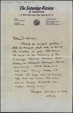 Letter from William Rose Benét to Laura Benét