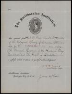 Smithsonian Institution Receipt Signed by Spencer Baird