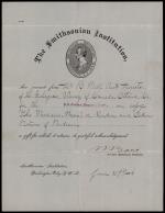 Smithsonian Institution Receipt Signed by Spencer Baird