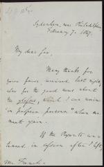 Letter from Richard Rush to Benjamin French