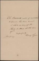 Letter from Henry Logan to Martin Van Buren (Draft)