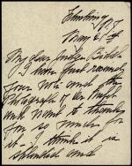 Letter from Cassandra Lee Arnold to Edward W. Biddle