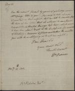 Letter from William Irvine to John Nicholson