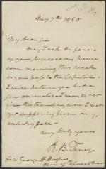 Letter from Roger B. Taney to George Hughes
