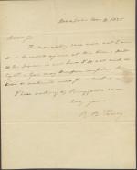 Letter from Roger B. Taney to Walter Jones