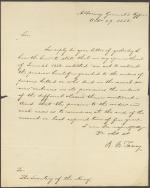 Letter from Roger B. Taney to Levi Woodbury