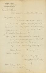 Letter from Horatio Collins King to Luther Marsh