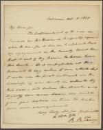 Letter from Roger B. Taney to J. J. Speed