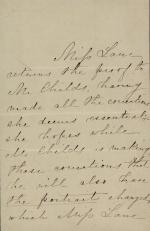 Letter from Harriet Lane to Mr. Childs