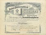 Union Philosophical Society Diploma - Elizabeth Speraw